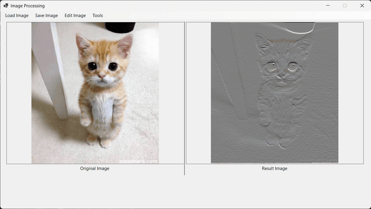 Image Processing App - A simple yet powerful Windows Forms application for experimenting with image processing. This project demonstrates common image editing techniques and basic webcam integration using C# and Windows Forms.